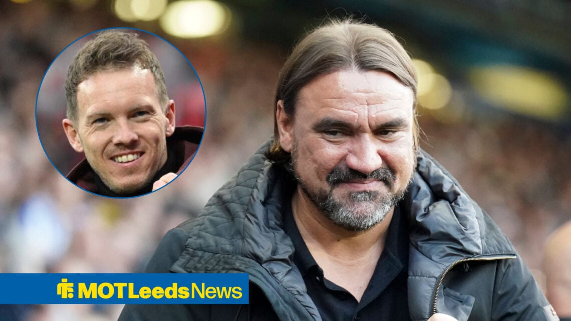 Leeds United manager Daniel Farke and Germany boss Julian Nagelsmann