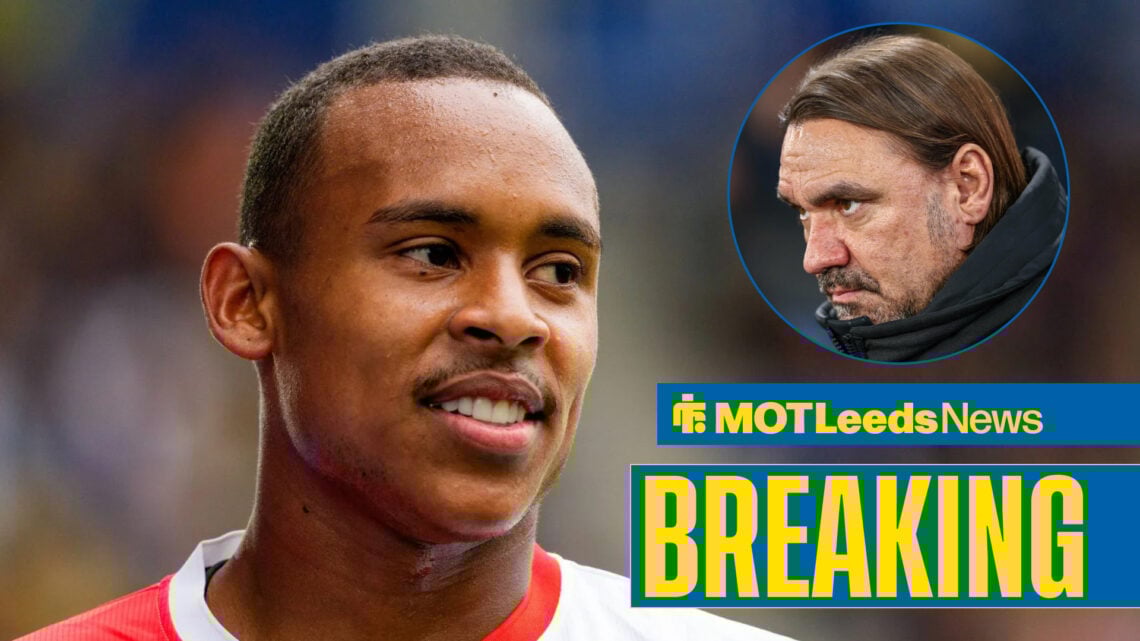 Leeds United manager Daniel Farke and Feyenoord forward Igor Paixao
