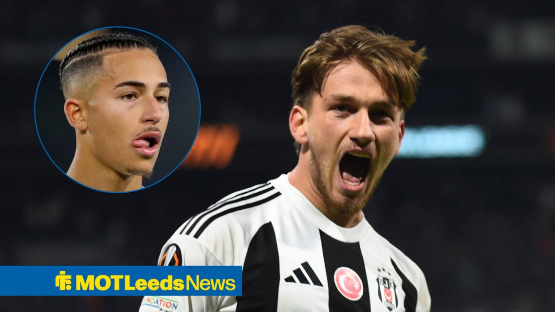 Leeds United striker Mateo Joseph and Besiktas forward Semih Kilicsoy