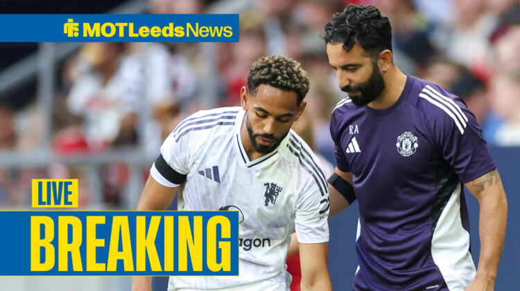 Matheus Cunha and Ruben Amorim in Leeds United v Manchester United
