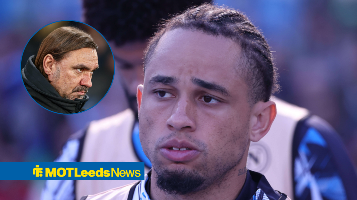 Daniel Farke looks sternly at Noah Okafor
