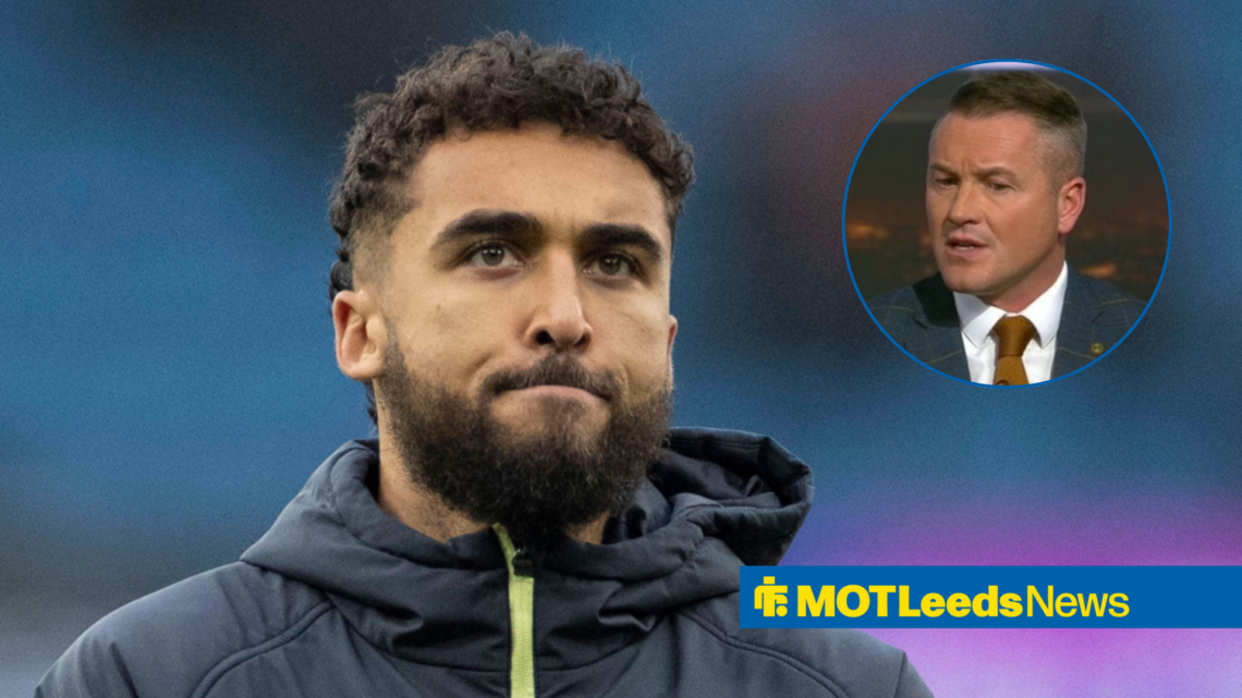 Leeds United striker Dominic Calvert-Lewin, with Paul Robinson insert