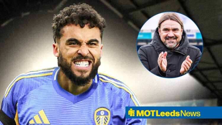 Dominic Calvert-Lewin and Daniel Farke at Leeds