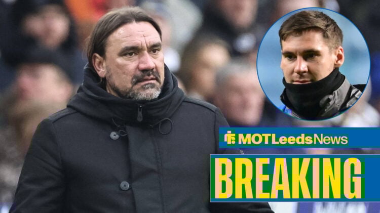 Breaking News as Leeds United manager Daniel Farke looks concernedly at Max Wober.