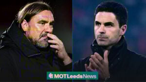 Daniel Farke and Mikel Arteta looking neutral