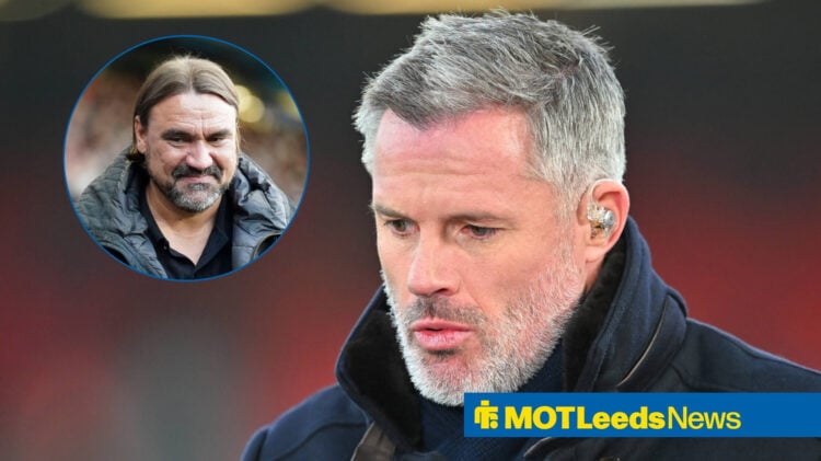 Jamie Carragher as pundit, Daniel Farke smiling