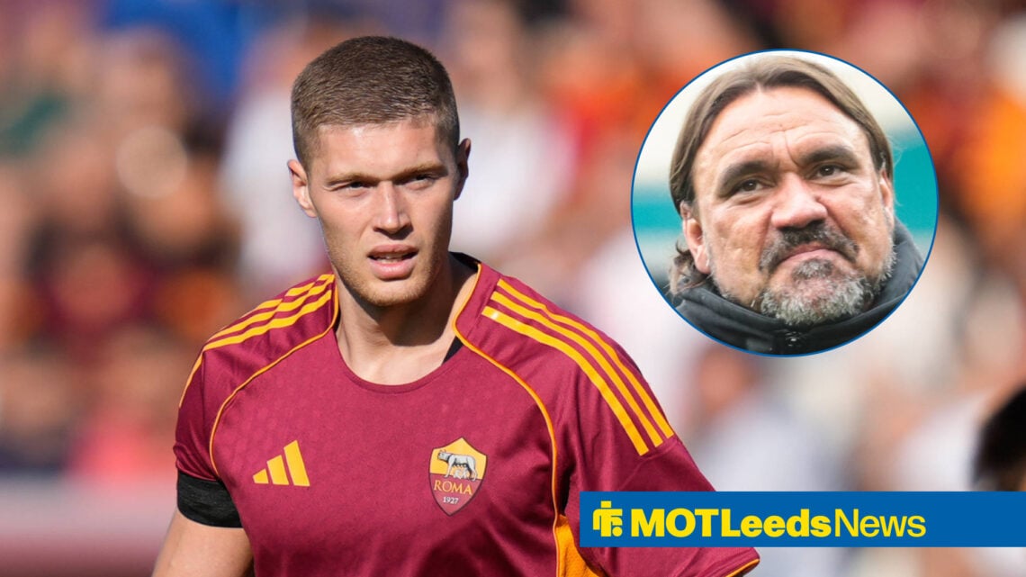 Leeds United manager Daniel Farke and Roma striker Artem Dovbyk