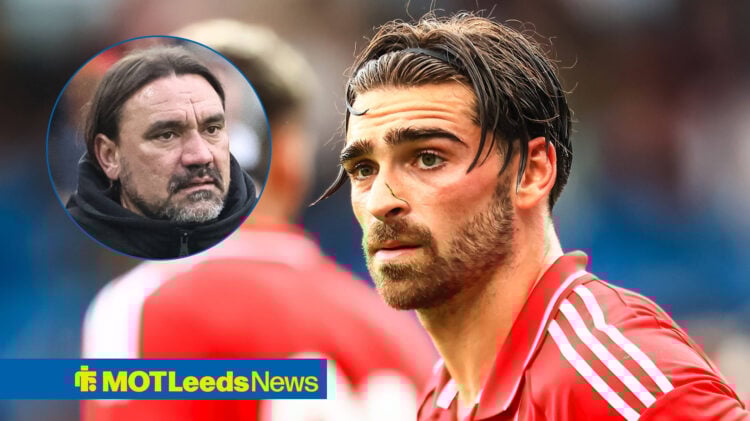 Leeds United manager Daniel Farke and Jota Silva