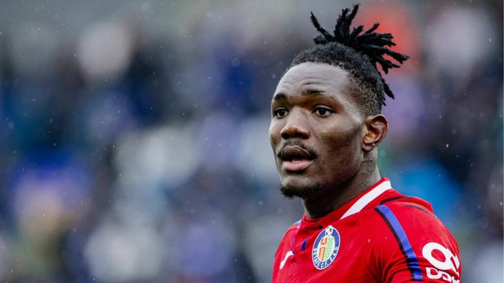 Leeds United target Christantus Uche in action for Getafe.