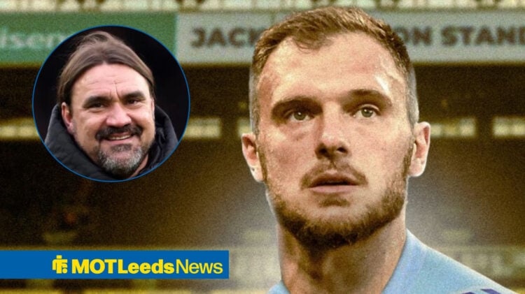 Leeds goalkeeper Lucas Perri and manager Daniel Farke