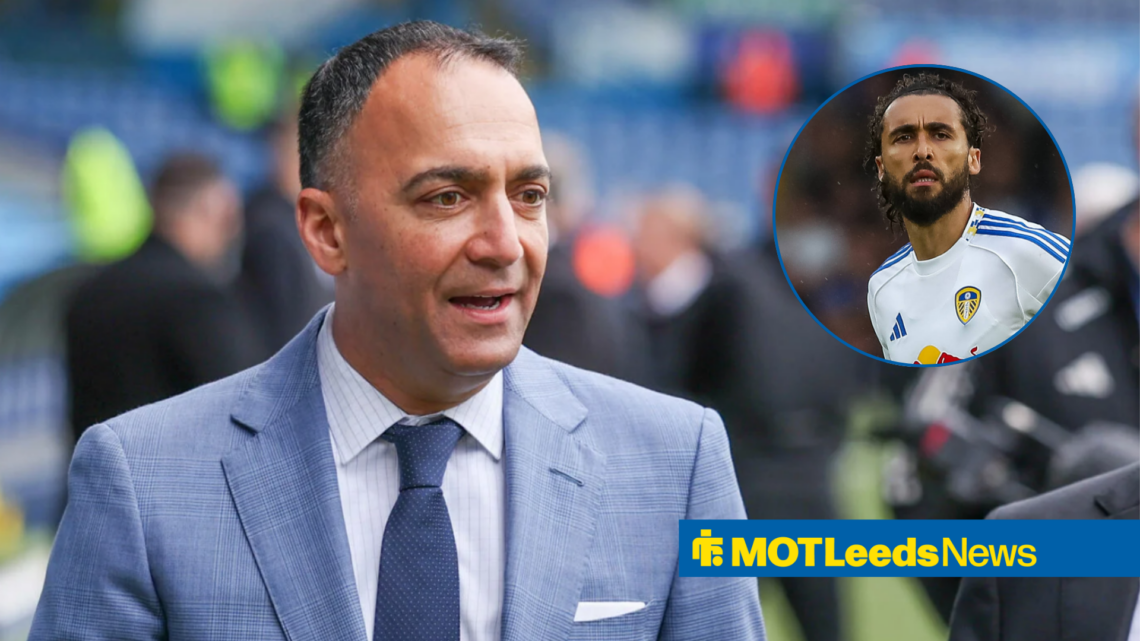 Paraag Marathe facing a circle inset of Dominic Calvert-Lewin.