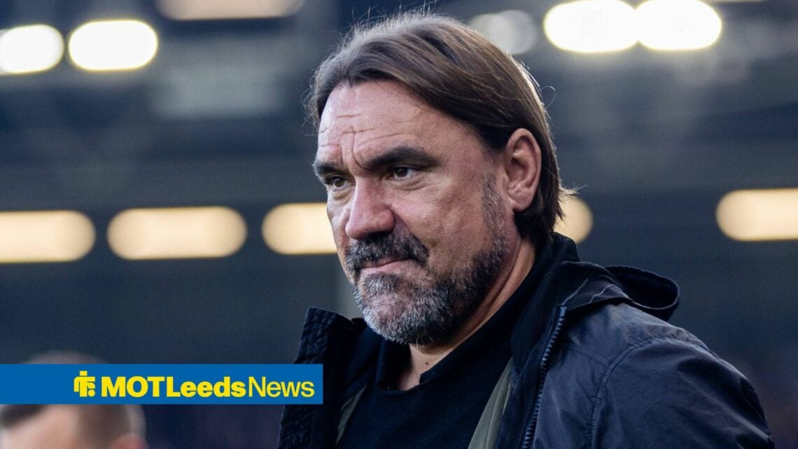 Leeds United manager Daniel Farke looks on