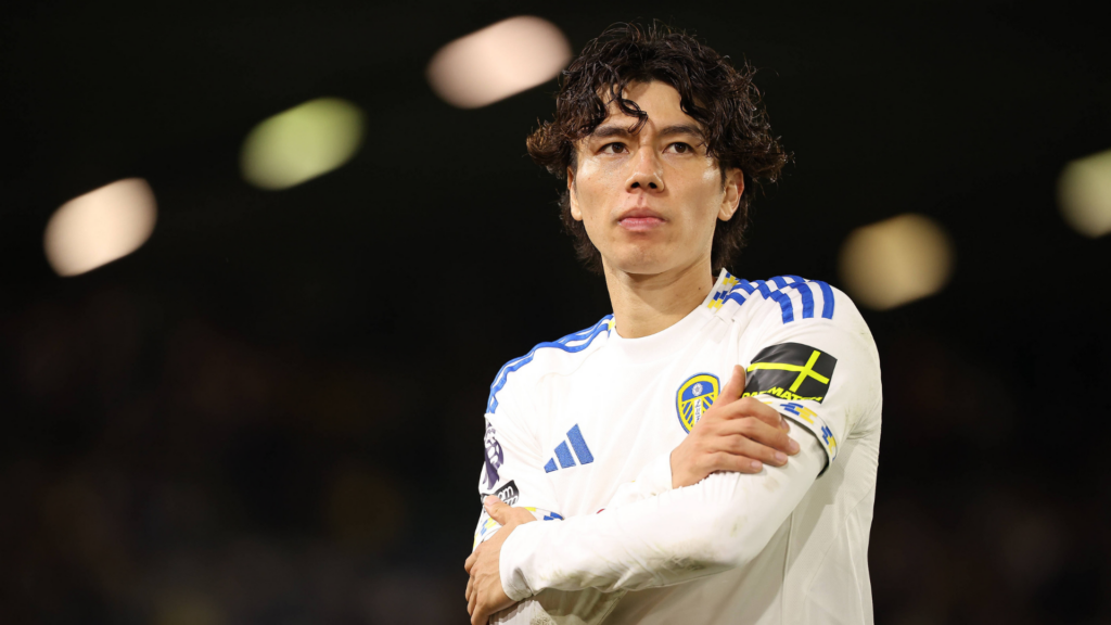 Ao Tanaka playing for Leeds