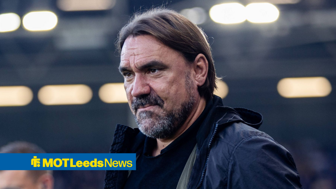 Leeds United manager Daniel Farke looks on