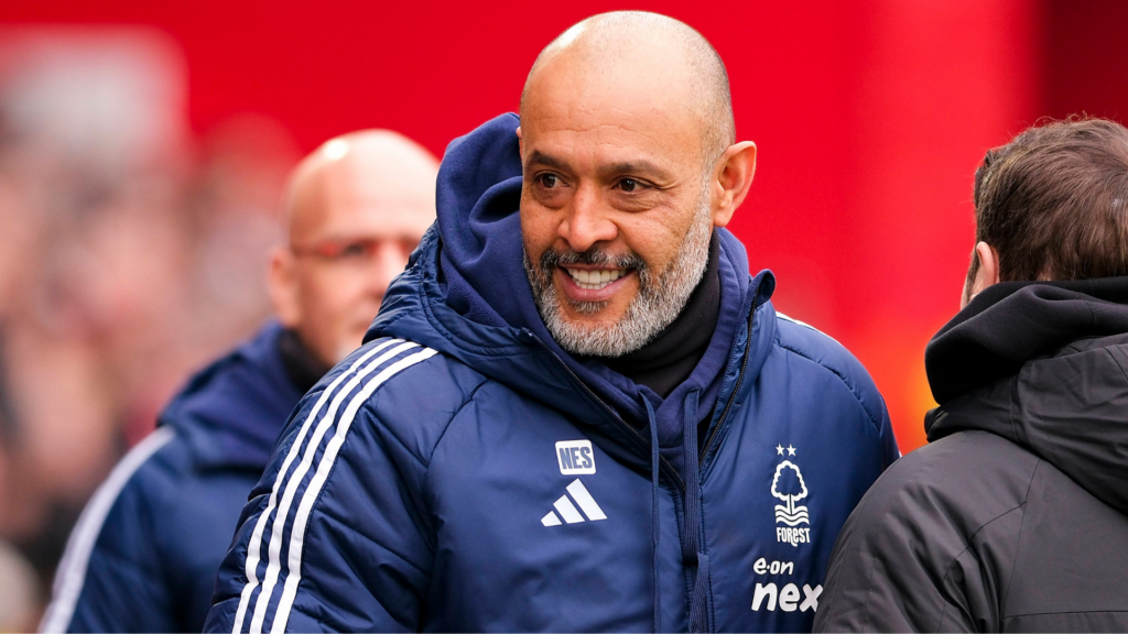 Nuno Santo smiling at Nottingham Forest