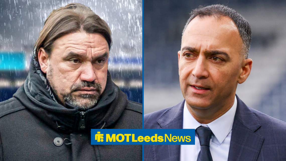 Daniel Farke and Paraag Marathe looking concerned