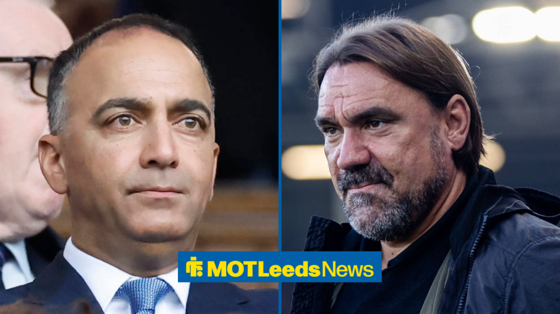 Leeds United chairman Paraag Marathe, Leeds manager Daniel Farke.