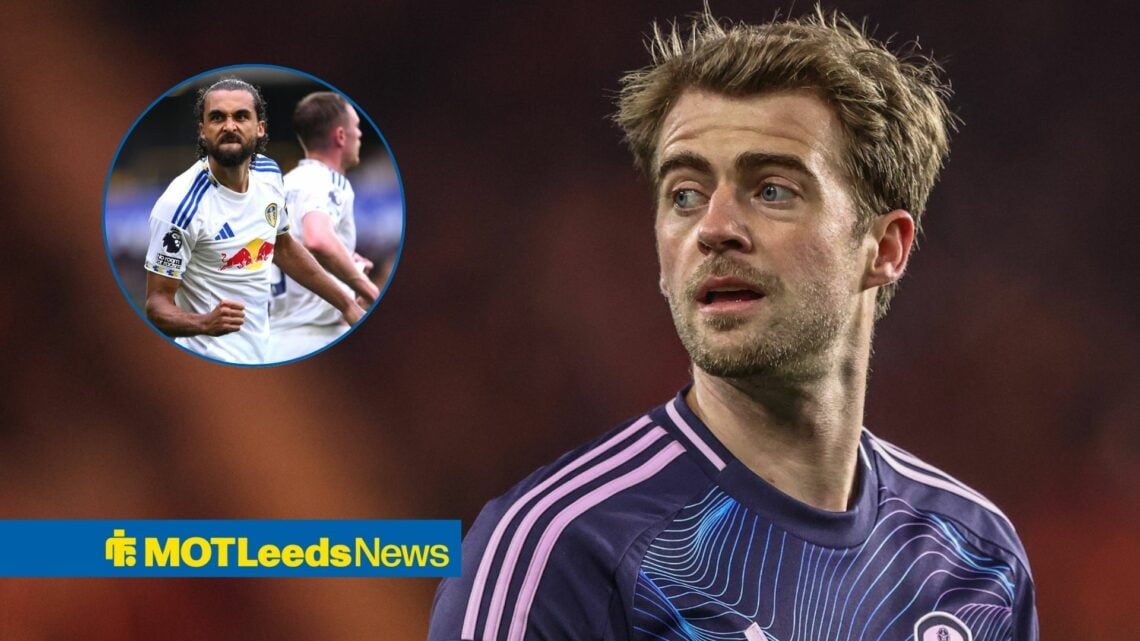 Patrick Bamford with Dominic Calvert-Lewin in right circular inset