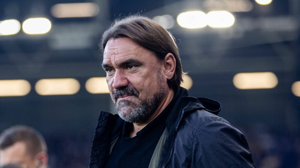 Leeds United manager Daniel Farke straight faced