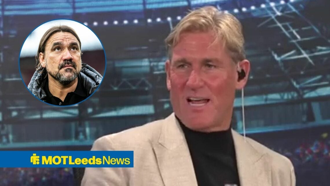 Simon Jordan in TalkSport studio with Daniel Farke in circular inset