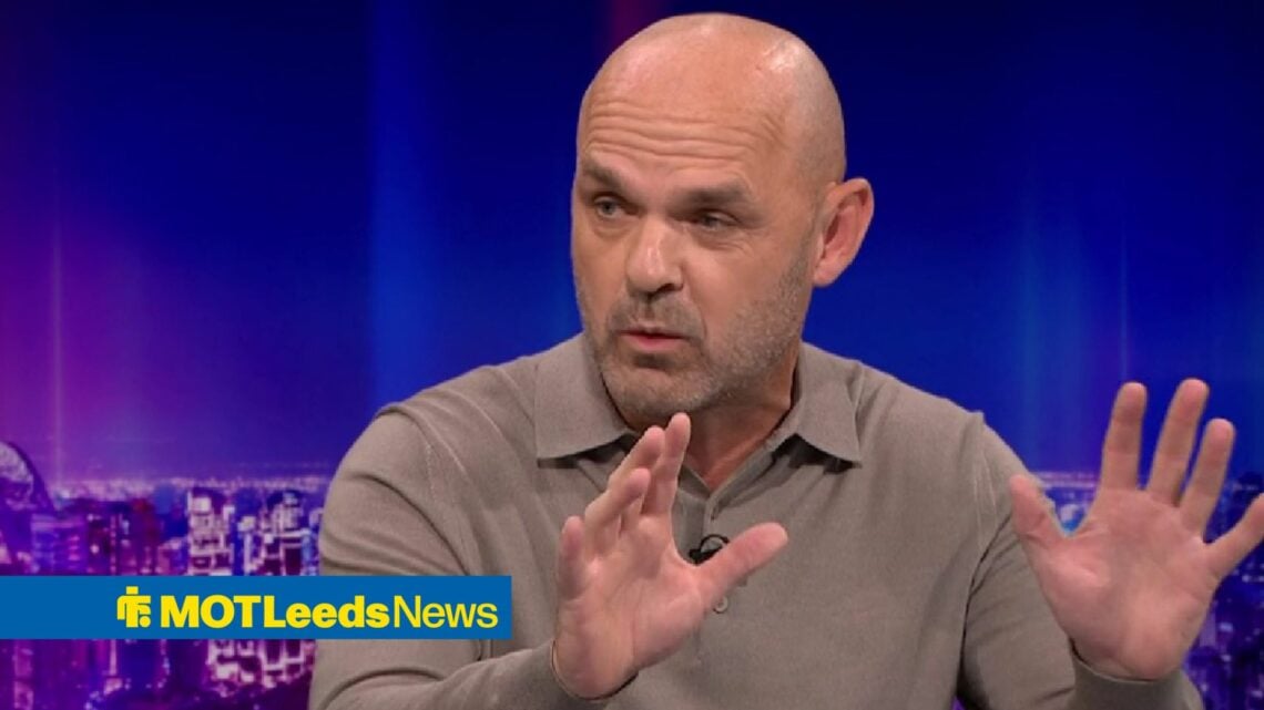 Danny Murphy gesturing in Match of The Day studio