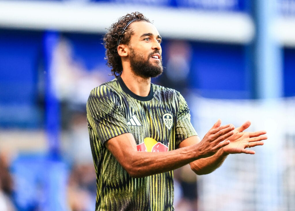Dominic Calvert-Lewin warming up for Leeds