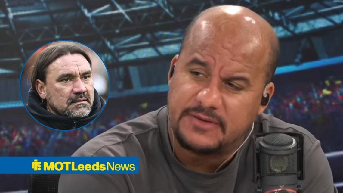 Former Aston Villa striker Gabby Agbonlahor with Leeds United manager Daniel Farke inset