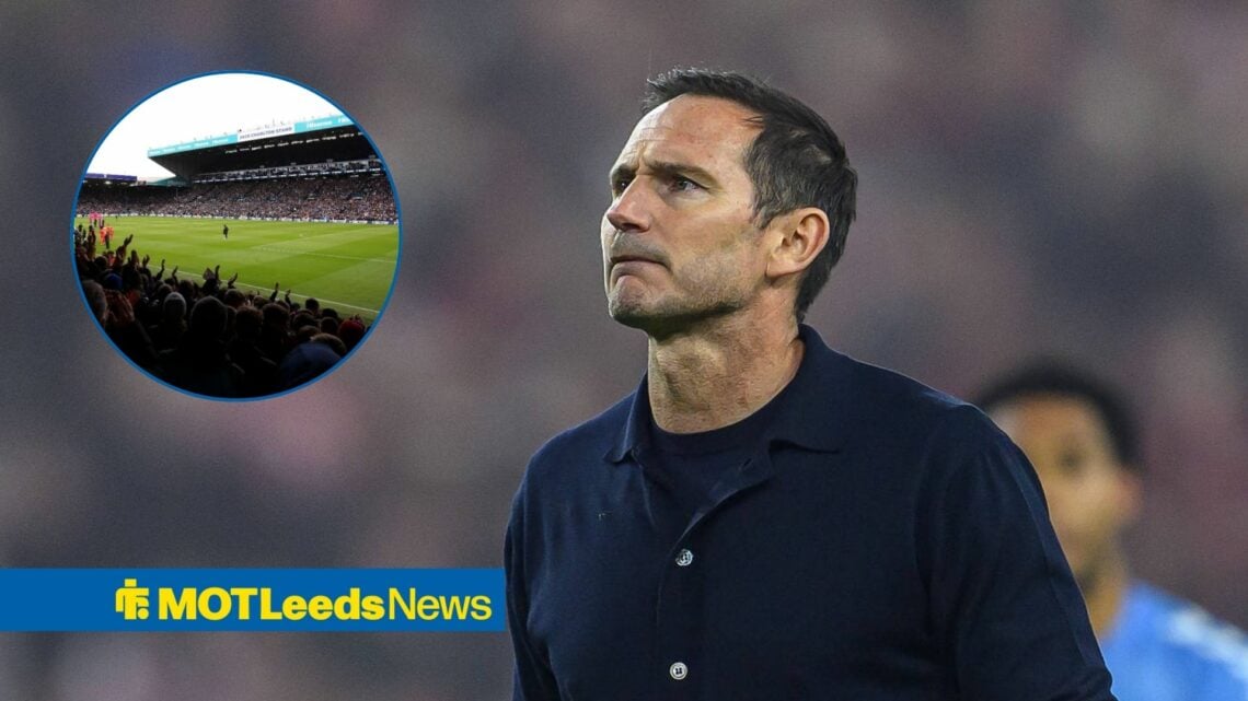 Frank Lampard looks on, with Elland Road in a circular inset