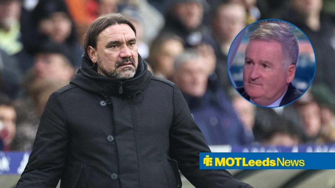 Daniel Farke looks frustrated with Richard Keys in circle inset