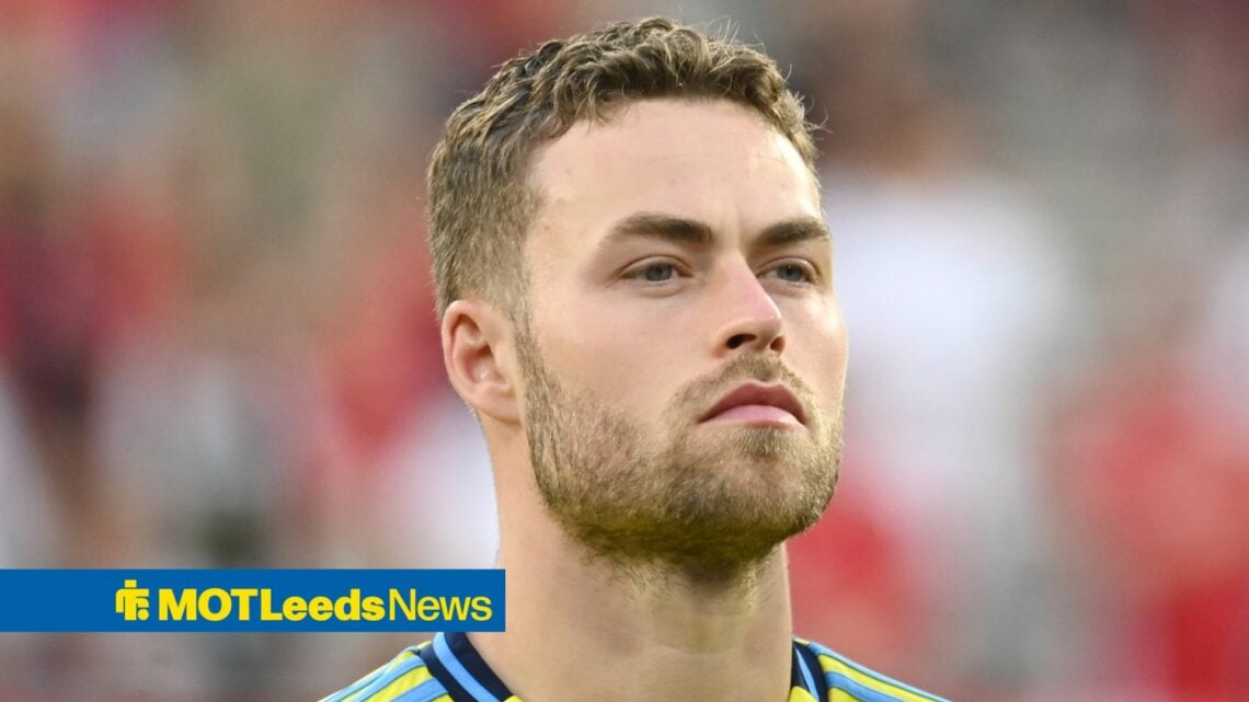Leeds United defender Gabriel Gudmundsson lines up for Sweden