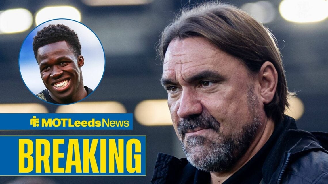 Leeds United manager Daniel Farke with Willy Gnonto inset