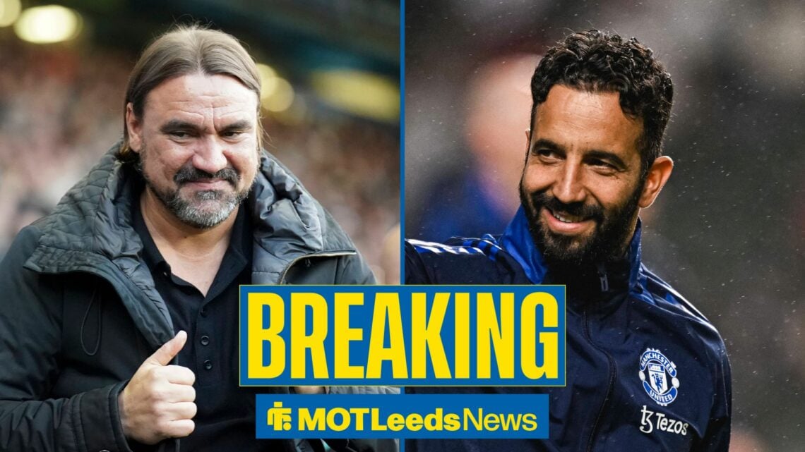 Daniel Farke and Ruben Amorim side by side smiling.