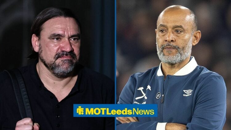 Daniel Farke and Nuno Santo looking on