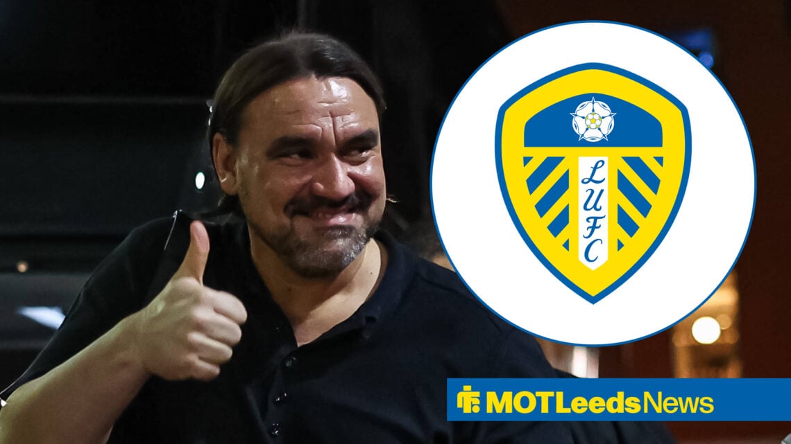 Daniel Farke and Leeds United badge
