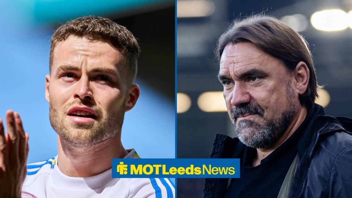 Leeds United defender Gabriel Gudmundsson and Daniel Farke