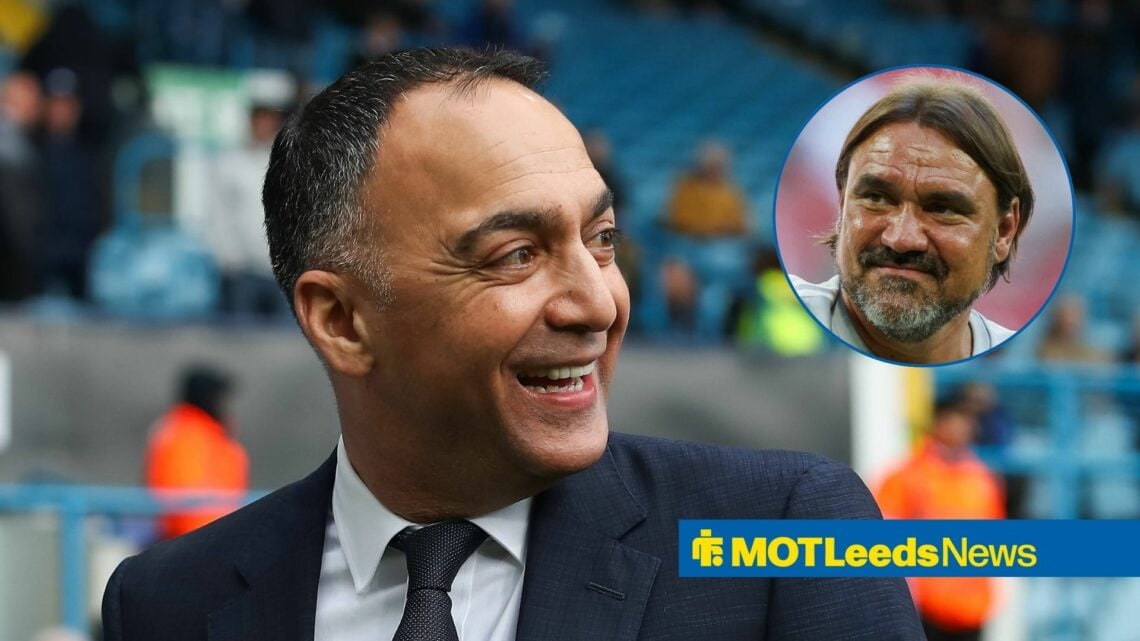 Leeds United chief Paraag Marathe and Daniel Farke in circular inset