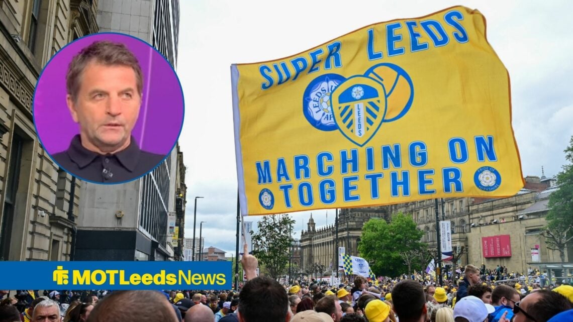 Leeds fans march on streets and Tim Sherwood in circular inset