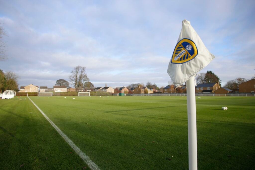 A Leeds United corner flag at Thorp Arch