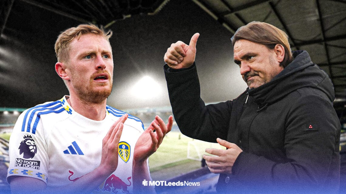 Sean Longstaff applauding with Daniel Farke with thumbs up