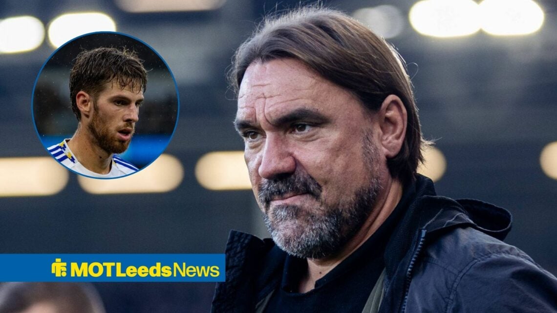 Daniel Farke looking at Anton Stach in circle