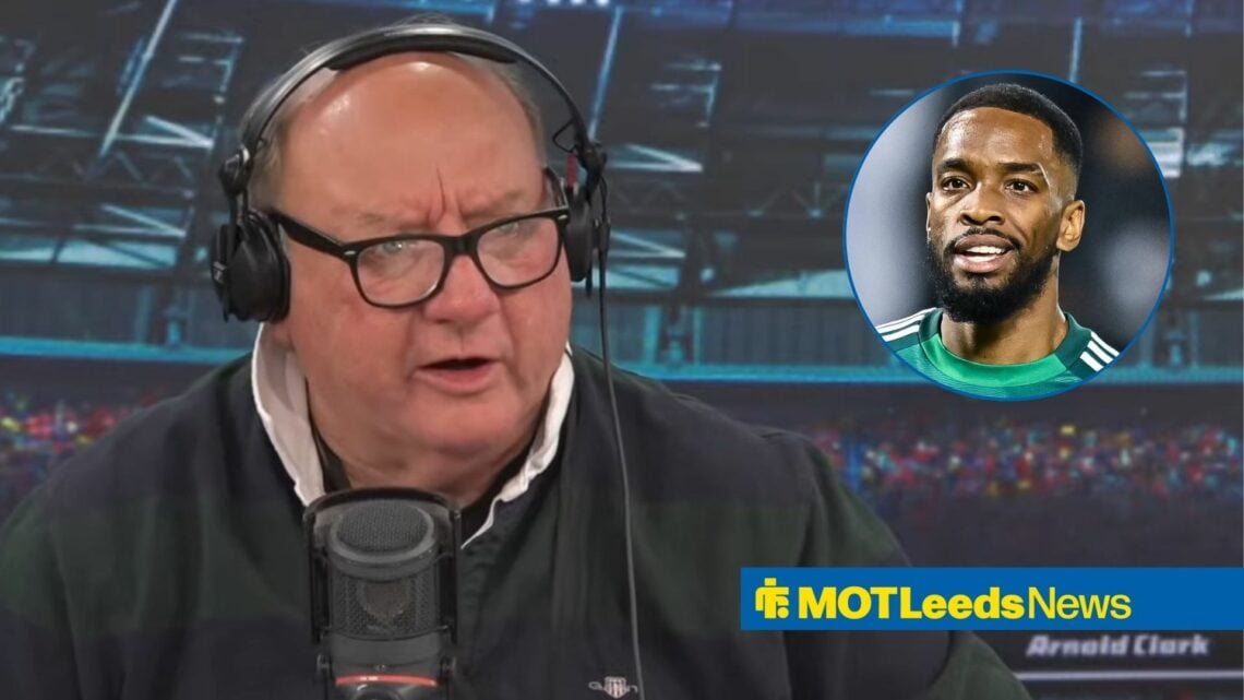 Alan Brazil speaking on talkSPORT looking towards Ivan Toney in a circle inset