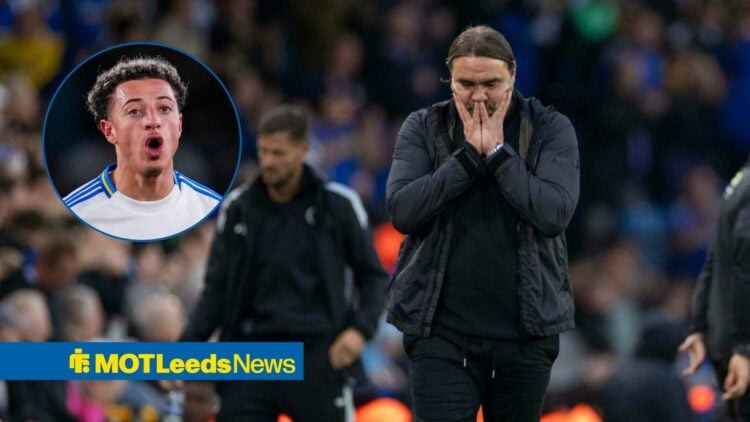 Daniel Farke alongside a circle inset of Ethan Ampadu.