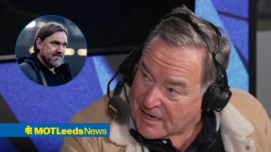 Jeff Stelling looking at Daniel Farke.
