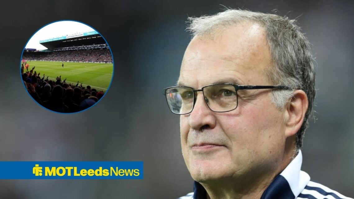 Marcelo Bielsa smirking in the direction of Elland Road.