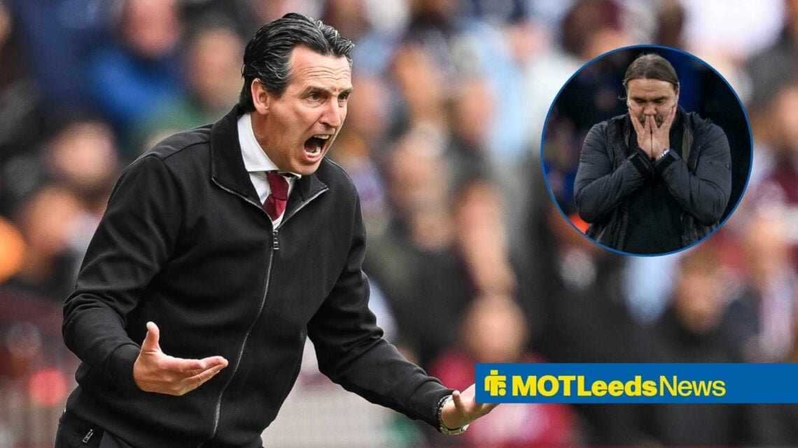 Unai Emery alongside a circle inset of Daniel Farke.