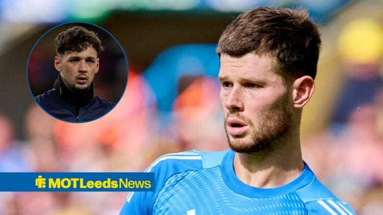 Illan Meslier with James Trafford in frame