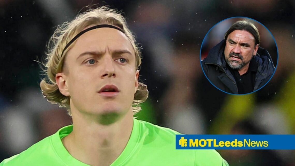 Sebastiaan Bornauw looking bemused at Daniel Farke.