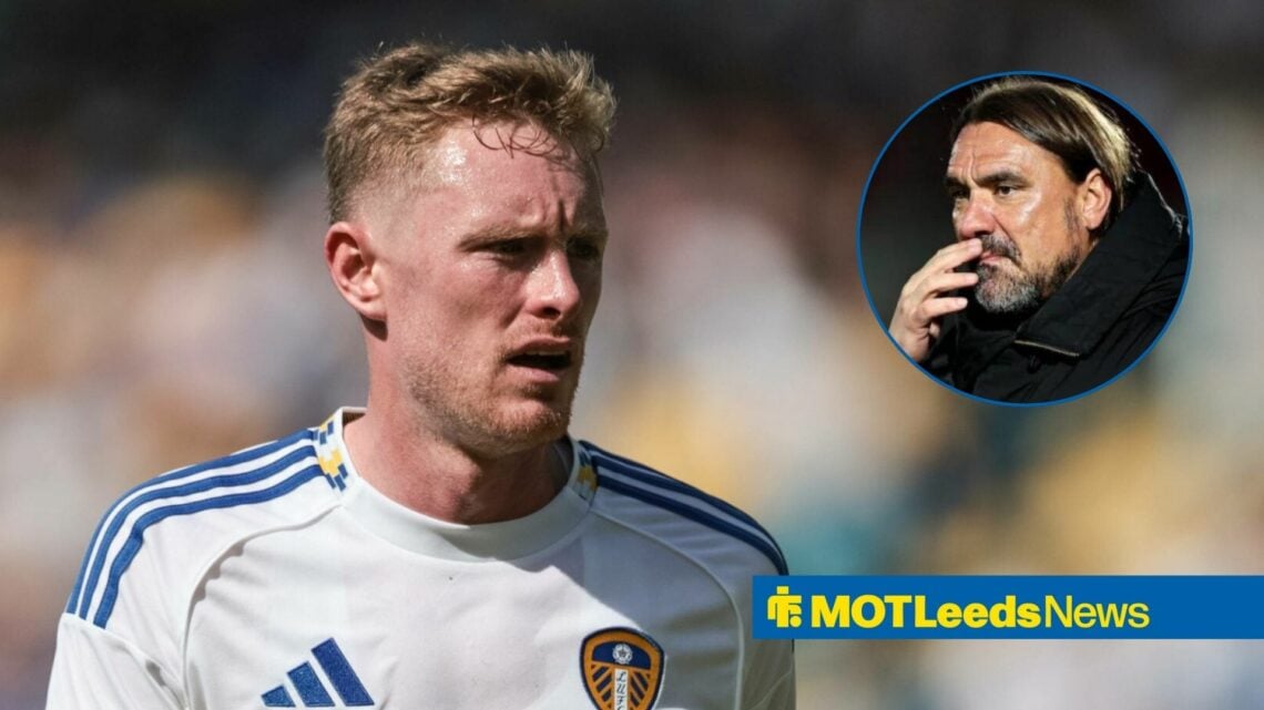 Sean Longstaff alongside a circle inset of Daniel Farke.