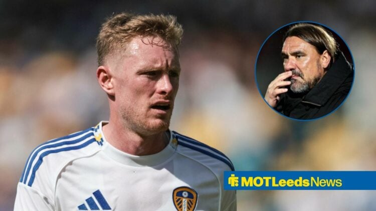 Sean Longstaff alongside a circle inset of Daniel Farke.