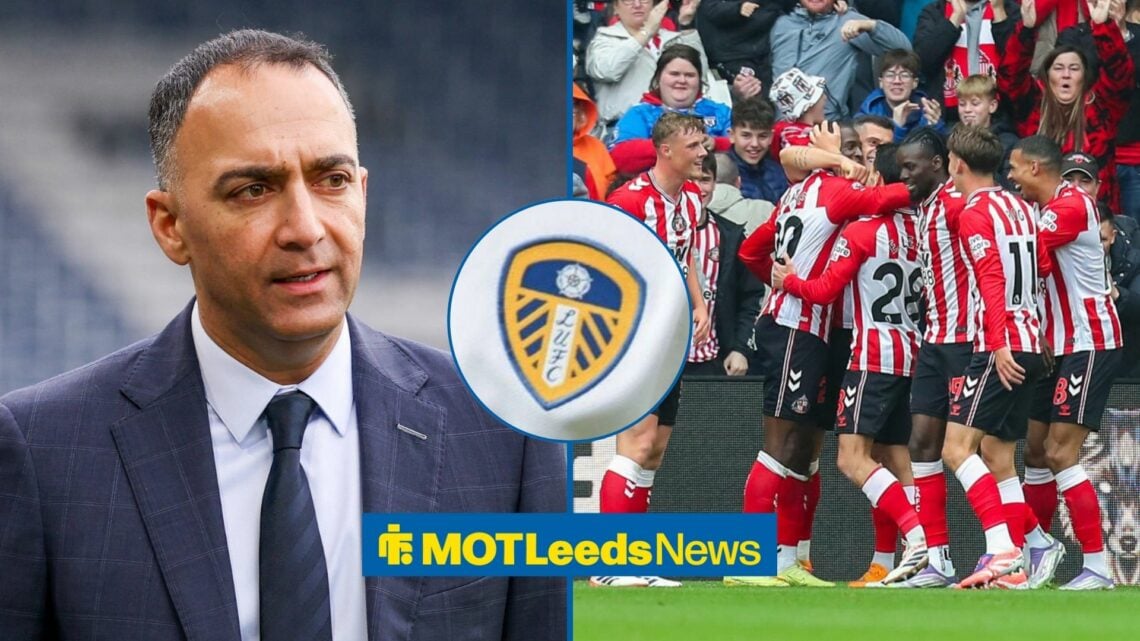 Paraag Marathe looking at the Sunderland squad with a Leeds badge looming.